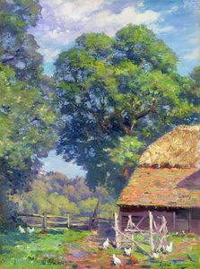 家禽のいる農場 作： Gabriel Edouard Thurner